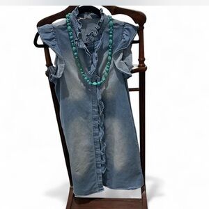 Ruffled Denim Dress